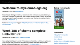 What Myelomablogs.org website looked like in 2018 (5 years ago)