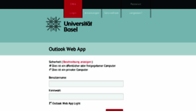 What Mail.unibas.ch website looked like in 2018 (5 years ago)