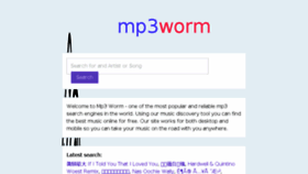 What Mp3worm.com website looked like in 2018 (5 years ago)