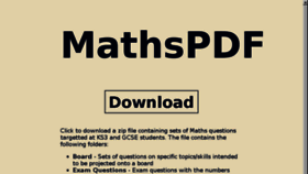 What Mathspdf.org website looked like in 2018 (5 years ago)