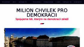 What Milionchvilek.cz website looked like in 2018 (5 years ago)