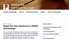 What Mullickdermatology.com website looked like in 2018 (5 years ago)