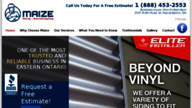 What Maizeinc.ca website looked like in 2018 (5 years ago)