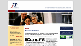 What Medbiogene.com website looked like in 2018 (5 years ago)