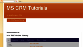 What Mscrmtutorial.com website looked like in 2018 (5 years ago)