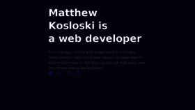 What Matthewkosloski.me website looked like in 2018 (5 years ago)