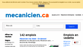 What Mecanicien.ca website looked like in 2018 (5 years ago)