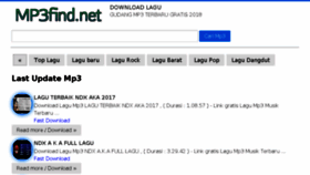 What Mp3find.net website looked like in 2018 (5 years ago)