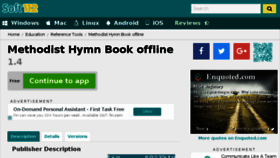 What Methodist-hymn-book-offline.soft112.com website looked like in 2018 (5 years ago)