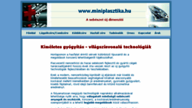 What Miniplasztika.hu website looked like in 2018 (5 years ago)