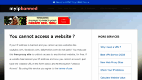 What Myipbanned.com website looked like in 2018 (5 years ago)