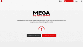 What Mega.nz website looked like in 2018 (5 years ago)