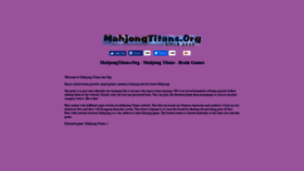 What Mahjongtitans.org website looked like in 2018 (5 years ago)