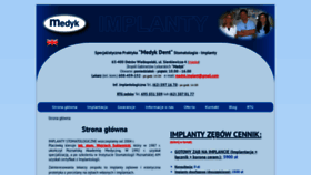 What Medykdent.pl website looked like in 2018 (5 years ago)