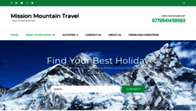What Missionmountaintravel.com website looked like in 2018 (5 years ago)