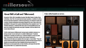 What Millersound.net website looked like in 2018 (5 years ago)