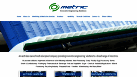 What Metricmanufacturing.com.au website looked like in 2018 (5 years ago)