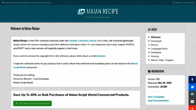 What Maianrecipe.com website looked like in 2018 (5 years ago)