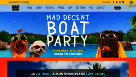 What Maddecentboatparty.com website looked like in 2018 (5 years ago)