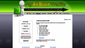 What Myadboardtraffic.com website looked like in 2018 (5 years ago)