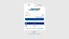 What My.emsisoft.com website looked like in 2018 (5 years ago)