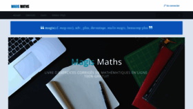 What Magis-maths.com website looked like in 2018 (5 years ago)