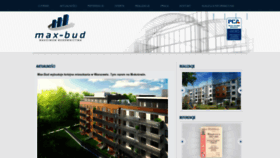 What Max-bud.pl website looked like in 2018 (5 years ago)