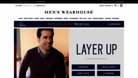 What Menswearhouse.com website looked like in 2018 (5 years ago)