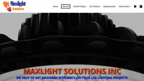 What Maxlight.ca website looked like in 2018 (5 years ago)