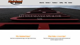 What Mainlandsigns.com website looked like in 2018 (5 years ago)