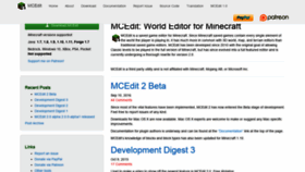 What Mcedit.net website looked like in 2018 (5 years ago)