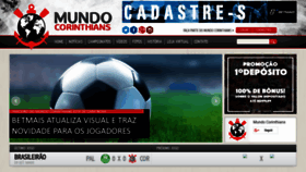 What Mundocorinthians.com.br website looked like in 2018 (5 years ago)