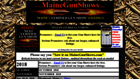 What Mainegunshows.com website looked like in 2018 (5 years ago)