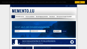 What Memento.lu website looked like in 2018 (5 years ago)