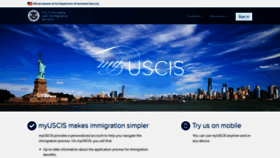 What My.uscis.gov website looked like in 2018 (5 years ago)