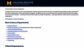 What Medicine.umich.edu website looked like in 2018 (5 years ago)