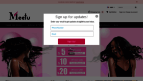 What Meetuhair.com website looked like in 2018 (5 years ago)