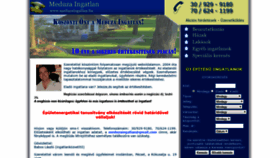 What Meduzaingatlan.hu website looked like in 2018 (5 years ago)