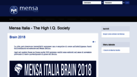 What Mensa.it website looked like in 2018 (5 years ago)