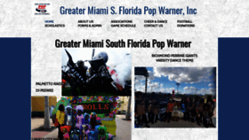 What Miamipopwarner.org website looked like in 2018 (5 years ago)