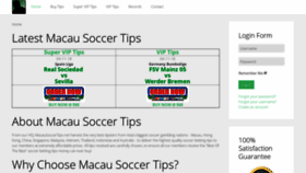 What Macausoccertips.net website looked like in 2018 (5 years ago)