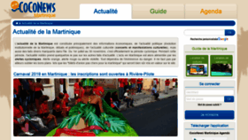 What Martinique.coconews.com website looked like in 2018 (6 years ago)