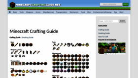 What Minecraftcraftingguide.net website looked like in 2018 (5 years ago)
