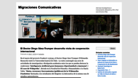 What Migracionescomunicativas.cl website looked like in 2018 (5 years ago)