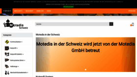 What Motedis.ch website looked like in 2018 (5 years ago)