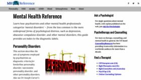 What Mhreference.org website looked like in 2018 (5 years ago)