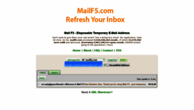 What Mailf5.com website looked like in 2018 (5 years ago)