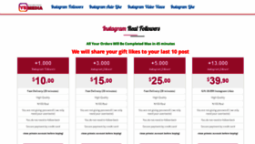 What Myinsfollower.com website looked like in 2018 (5 years ago)