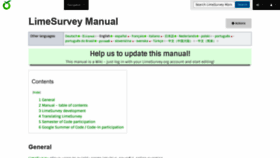 What Manual.limesurvey.org website looked like in 2018 (5 years ago)