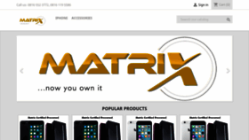 What Matrixpreowned.com website looked like in 2018 (5 years ago)